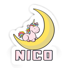 Nico Sticker Moon Unicorn Image