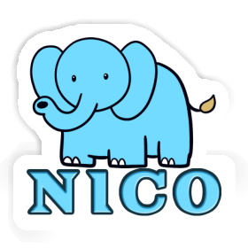 Éléphant Autocollant Nico Image