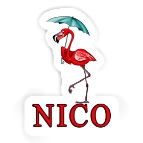 Nico Aufkleber Flamingo Image