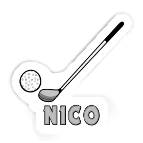 Nico Sticker Golfschläger Image