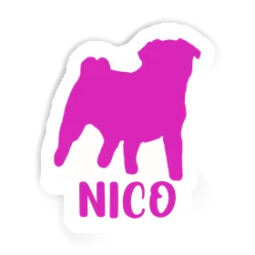 Sticker Nico Pug Image