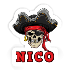 Tête de pirate Autocollant Nico Image