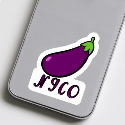 Nico Sticker Aubergine Notebook Image