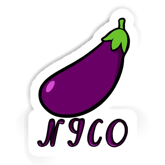 Sticker Nico Aubergine Image