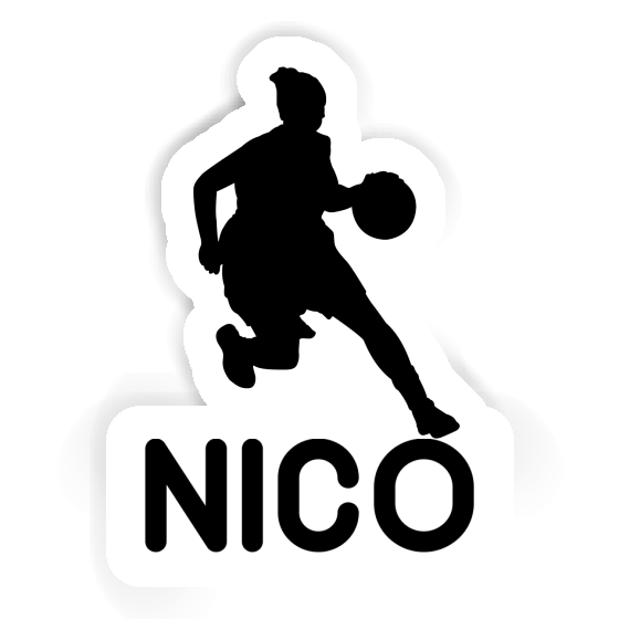 Sticker Nico Basketball Player Notebook Image