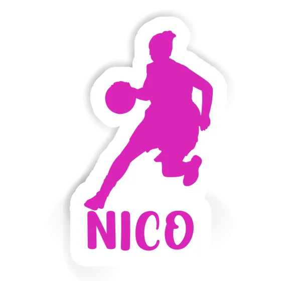 Sticker Nico Basketball Player Notebook Image