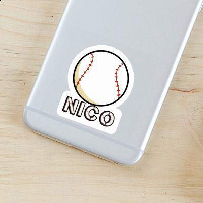 Autocollant Nico Balle de baseball Laptop Image