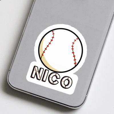 Sticker Baseball Nico Notebook Image