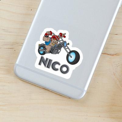 Motorbike Rider Sticker Nico Notebook Image