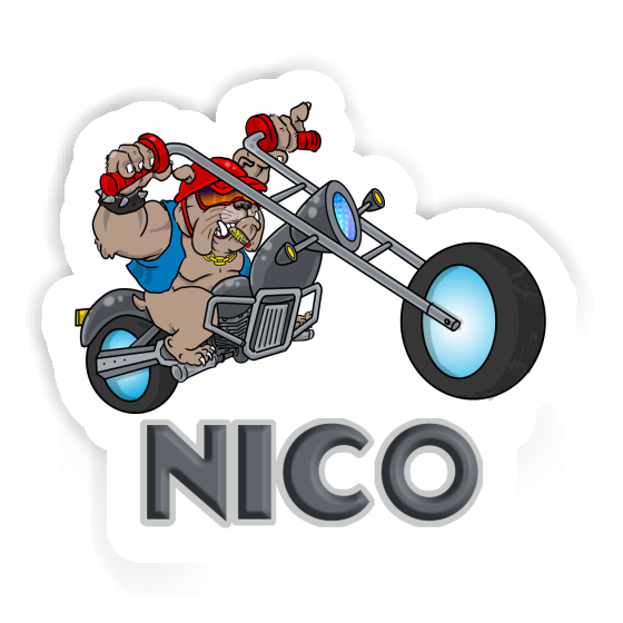 Motorbike Rider Sticker Nico Image