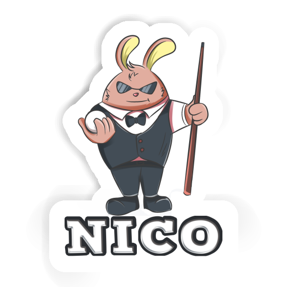 Sticker Nico Billiard Player Laptop Image