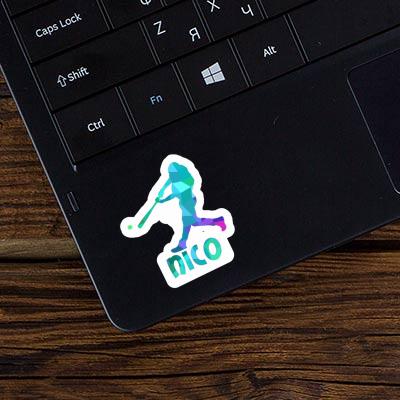 Nico Sticker Baseballspieler Laptop Image