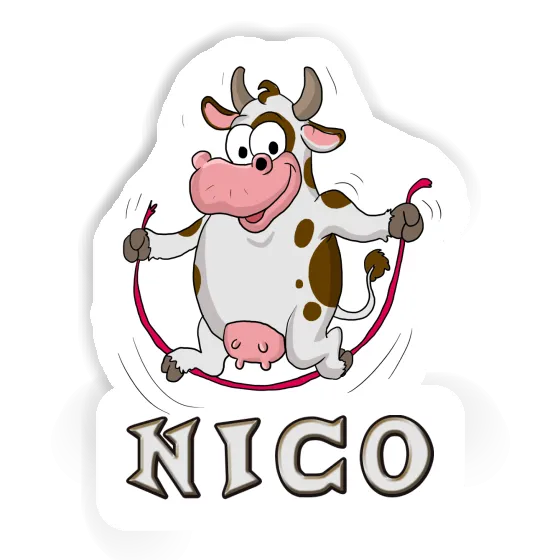 Sticker Fitness-Kuh Nico Notebook Image