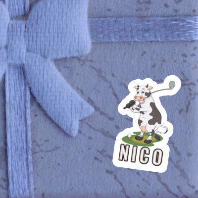 Golf Cow Sticker Nico Image