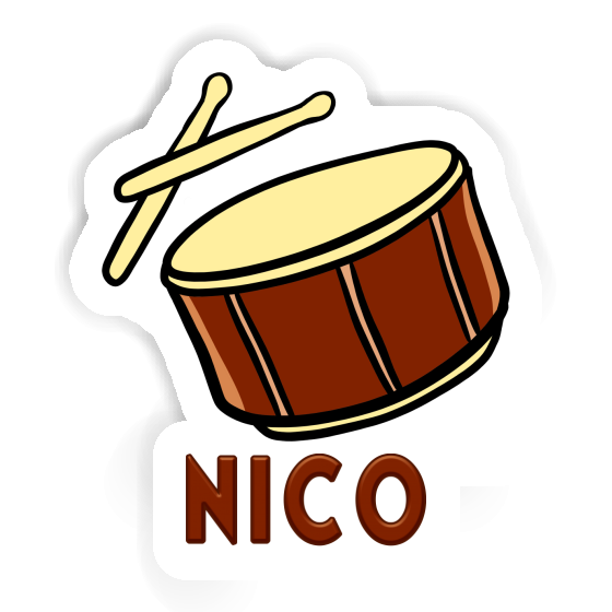 Nico Sticker Trommel Notebook Image