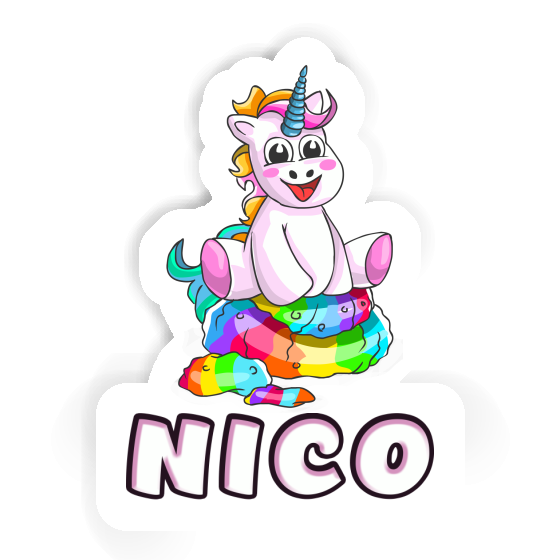 Nico Sticker Baby Unicorn Notebook Image