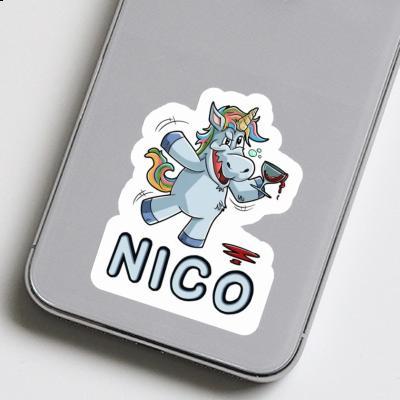 Wine Unicorn Sticker Nico Image