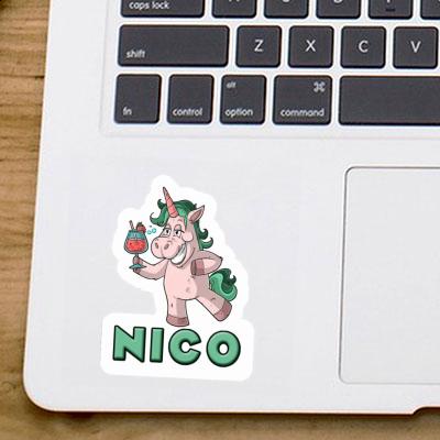 Licorne festive Autocollant Nico Image