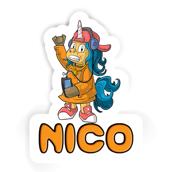 Sticker Hip-Hop Unicorn Nico Image