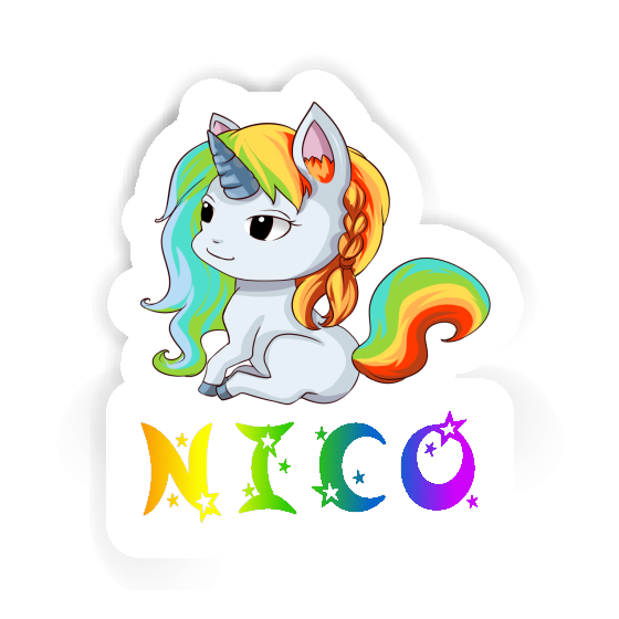 Nico Sticker Unicorn Notebook Image