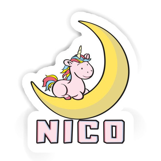 Nico Sticker Moon Unicorn Image