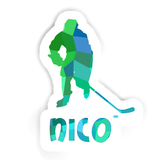 Sticker Nico Hockey Player Notebook Image