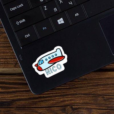 Airplane Sticker Nico Notebook Image