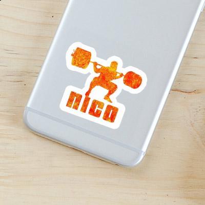 Sticker Nico Weightlifter Laptop Image