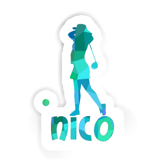 Nico Sticker Golfer Notebook Image