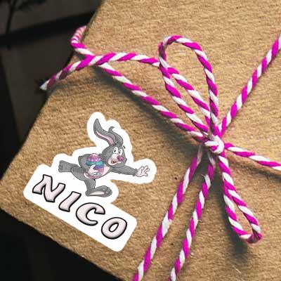 Nico Autocollant Lapin de Pâques Gift package Image