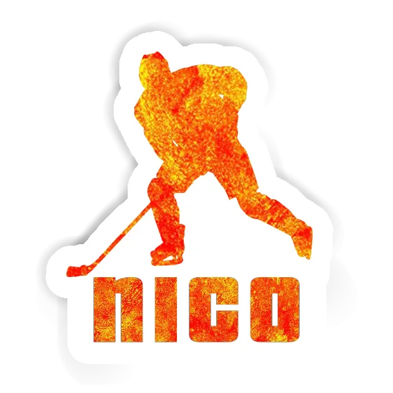 Sticker Nico Hockey Player Notebook Image