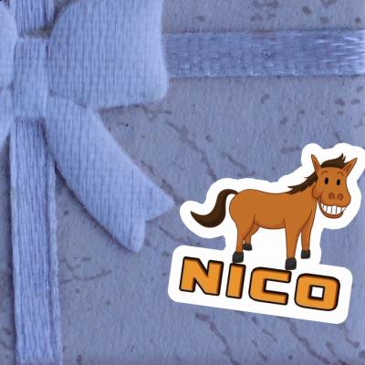 Sticker Nico Grinning Horse Notebook Image