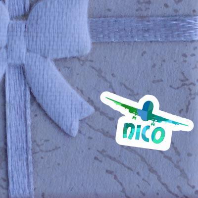 Sticker Nico Airplane Image