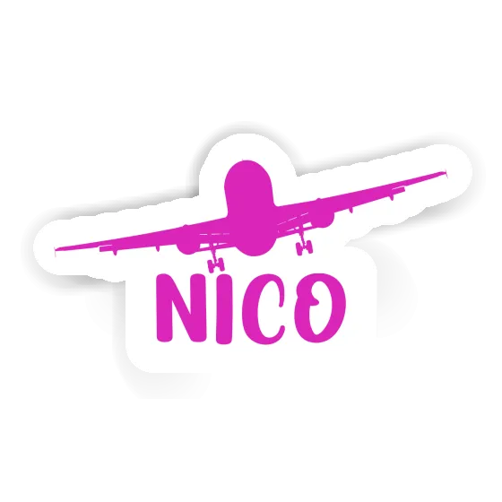 Nico Sticker Flugzeug Laptop Image