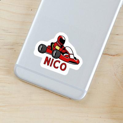 Sticker Nico Kart Driver Notebook Image