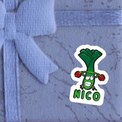 Nico Sticker Weight Lifter Laptop Image