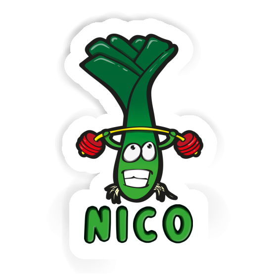 Nico Sticker Weight Lifter Notebook Image