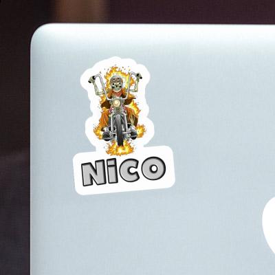 Motorcycle Rider Sticker Nico Image