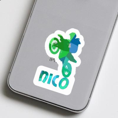 Nico Sticker Motocross Jumper Laptop Image