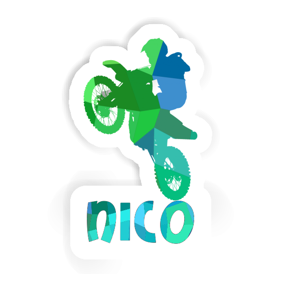 Nico Sticker Motocross Jumper Laptop Image