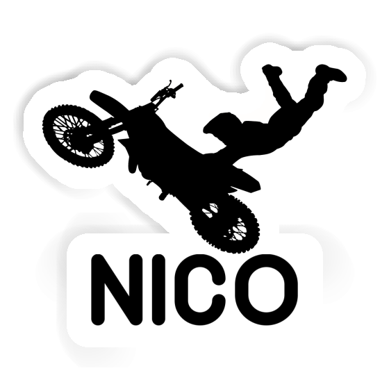 Autocollant Motocrossiste Nico Image