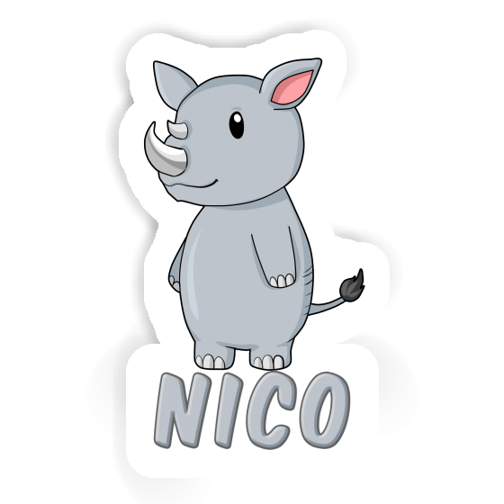 Sticker Nico Rhino Notebook Image