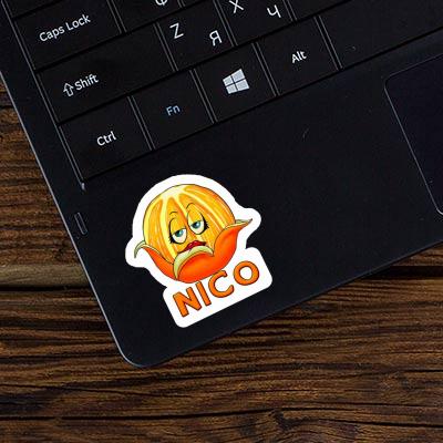 Autocollant Orange Nico Laptop Image