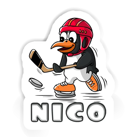 Ice Hockey Penguin Sticker Nico Notebook Image