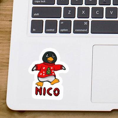 Sticker Weihnachtspinguin Nico Laptop Image