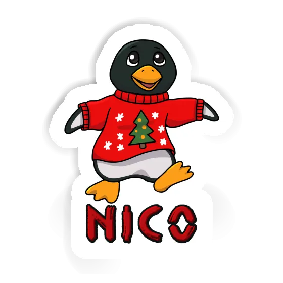 Pingouin de Noël Autocollant Nico Gift package Image