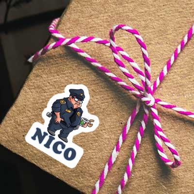 Police Officer Sticker Nico Notebook Image