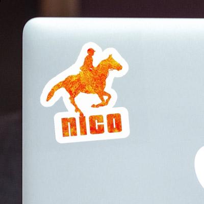 Sticker Horse Rider Nico Laptop Image