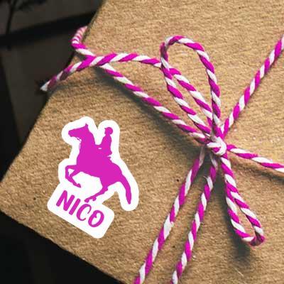 Nico Sticker Horse Rider Notebook Image