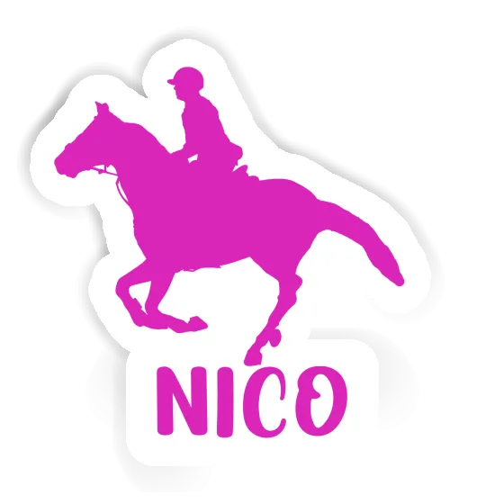 Nico Sticker Horse Rider Laptop Image